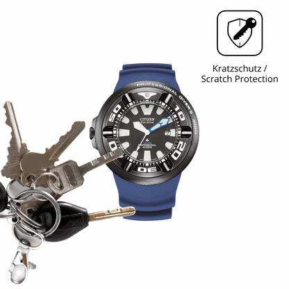 Schutz gegen Kratzer auf dem Citizen BJ8055 Glas durch Schlüssel oder Ähnliches