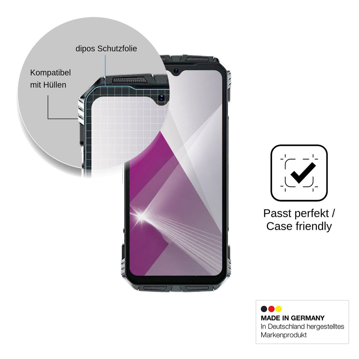 4x Schutzfolie klar für Doogee S118 Plus Display-Schutzfolie