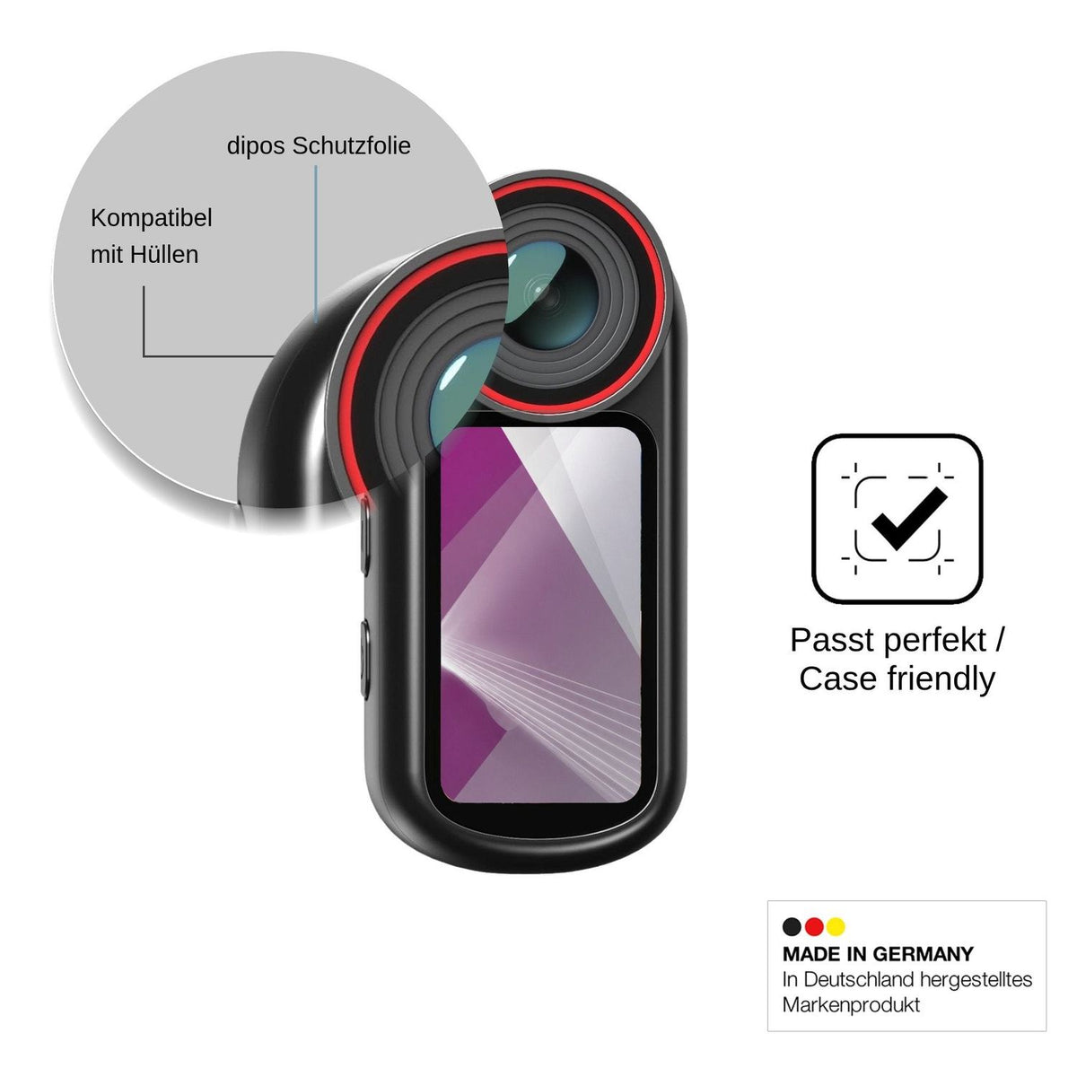 4x Schutzfolie klar für Yonvim Mini Body Cam 4K Display-Schutzfolie