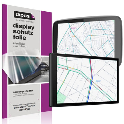 2x Schutzfolie klar für CompeGPS TwoNav Cross Plus Display-Schutzfolie