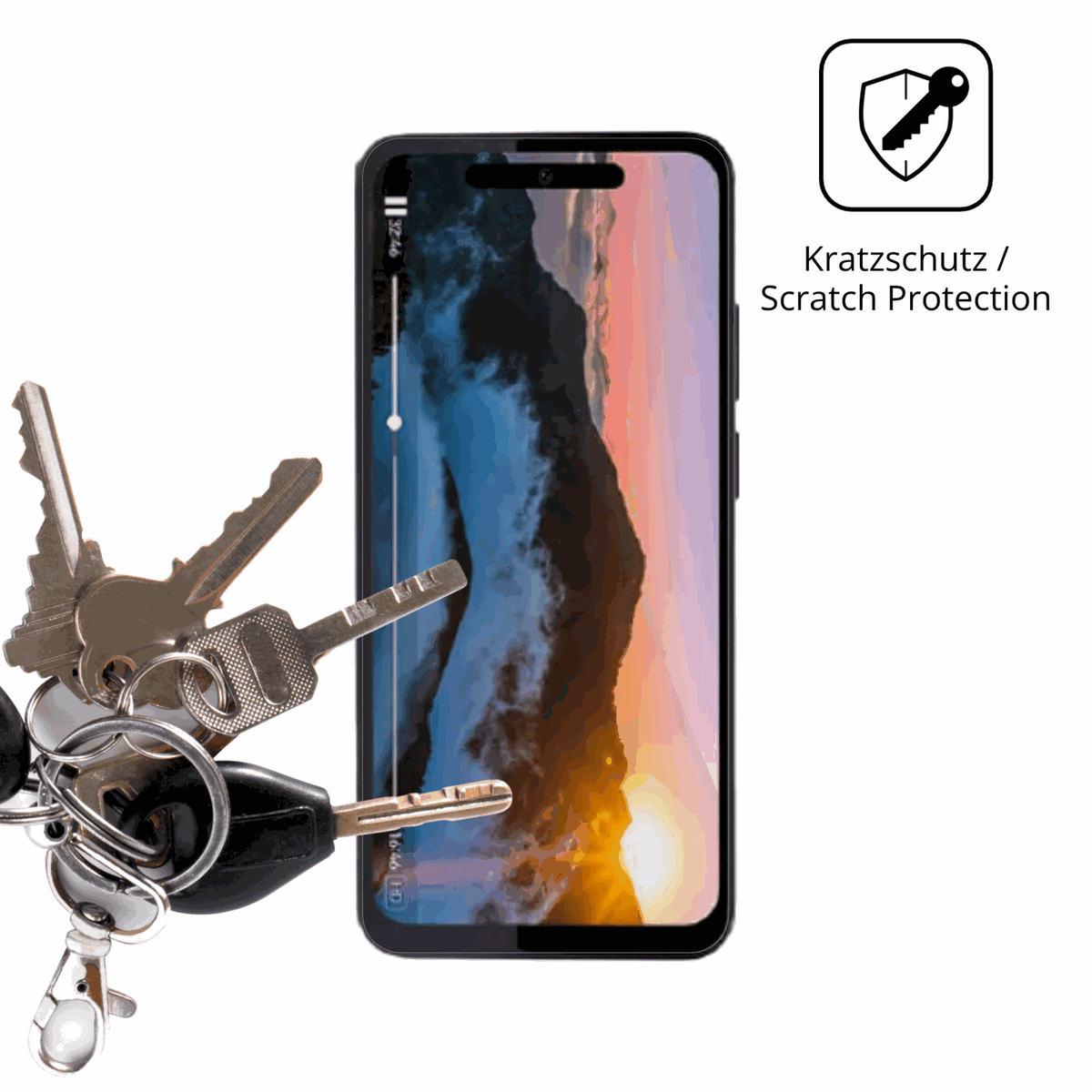 Schutz gegen Kratzer auf dem Condor Nova 80 Pro Glas durch Schlüssel oder Ähnliches
