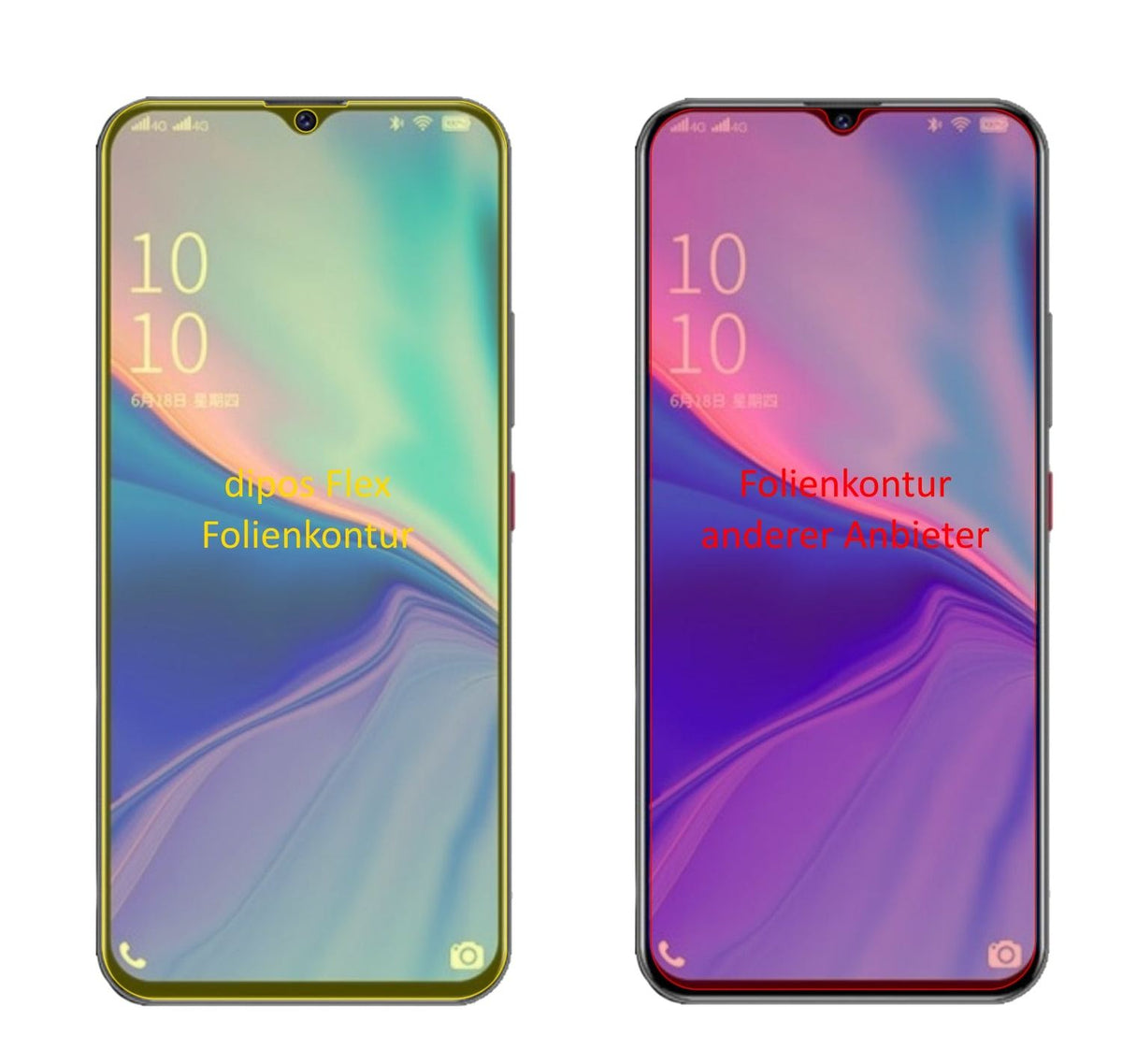 2x 3D Full Cover Schutzfolie für Coolpad COOL10