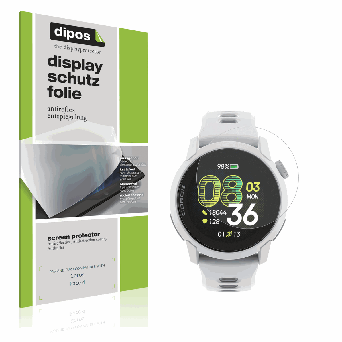 Matte Displayschutzfolie von dipos passend für corospace 4, präziser Zuschnitt und blasenfrei montiert