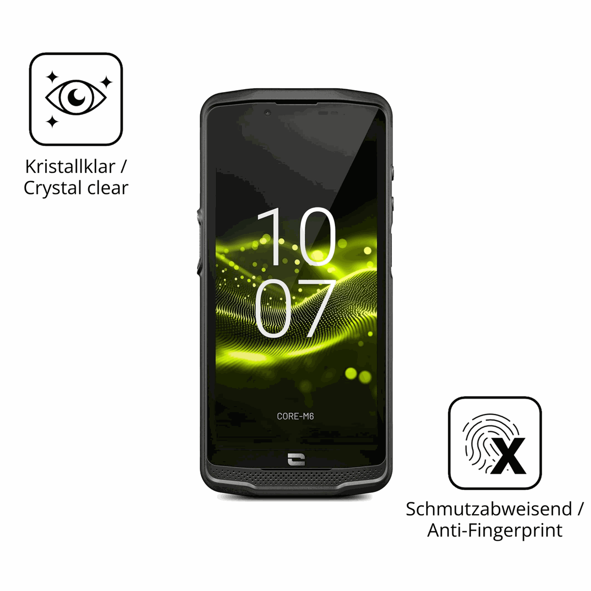 Flexible TPU-Folie passend zugeschnitten für CROSSCALL Core-M6, vollständige Abdeckung