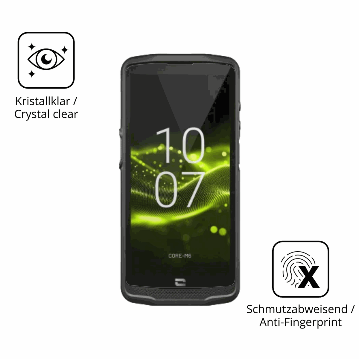 Flexible TPU-Folie passend zugeschnitten für Crosscall Core M6, vollständige Abdeckung
