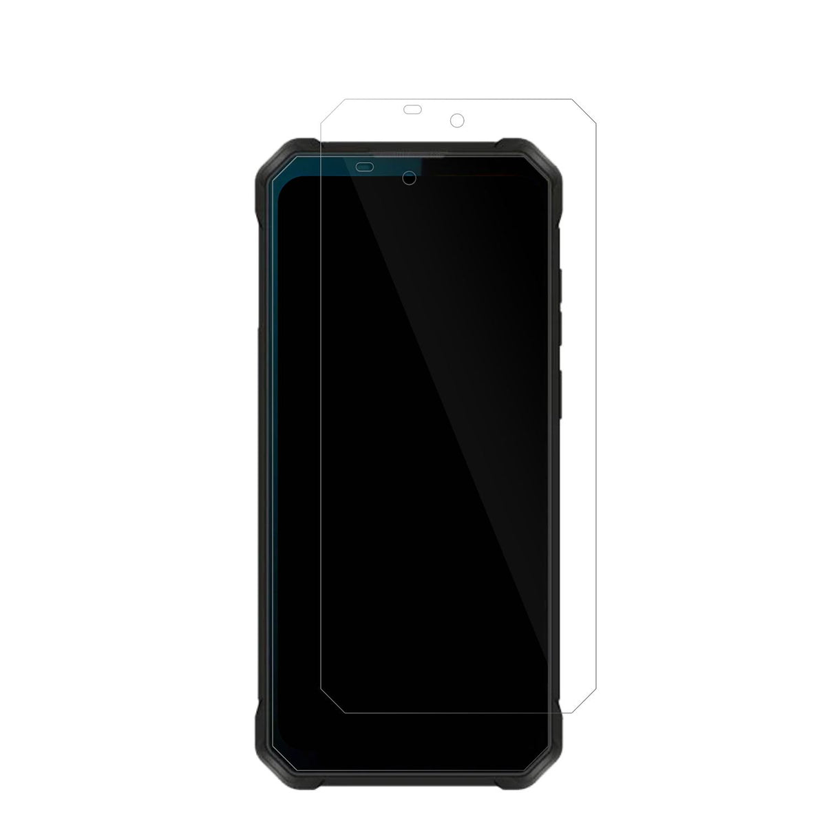 OukitelWP53s mit aufgebrachter dipos Displayschutzfolie, glasklare Darstellung ohne Einschränkungen