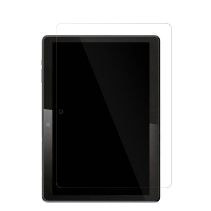 QDDQTablet mit aufgebrachter dipos Displayschutzfolie, glasklare Darstellung ohne Einschränkungen