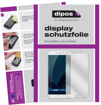 UhansMax 2 mit aufgebrachter dipos Displayschutzfolie, glasklare Darstellung ohne Einschränkungen