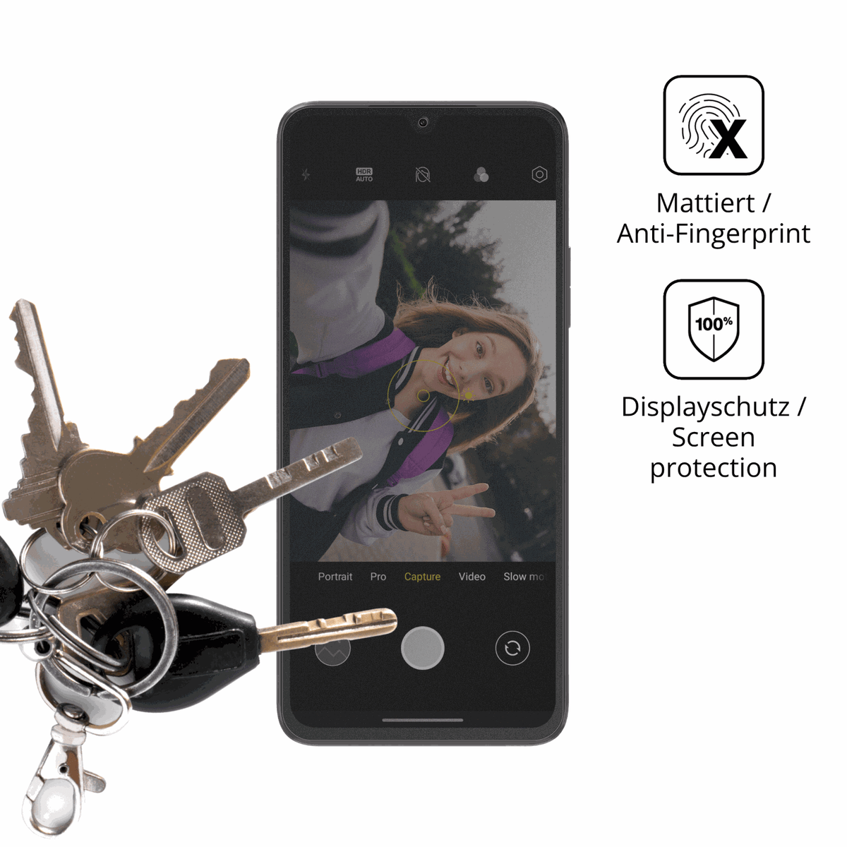 dipos Displayschutz für Cubot A40, mattierte Oberfläche, Blickschutzfilter und perfekter Passform