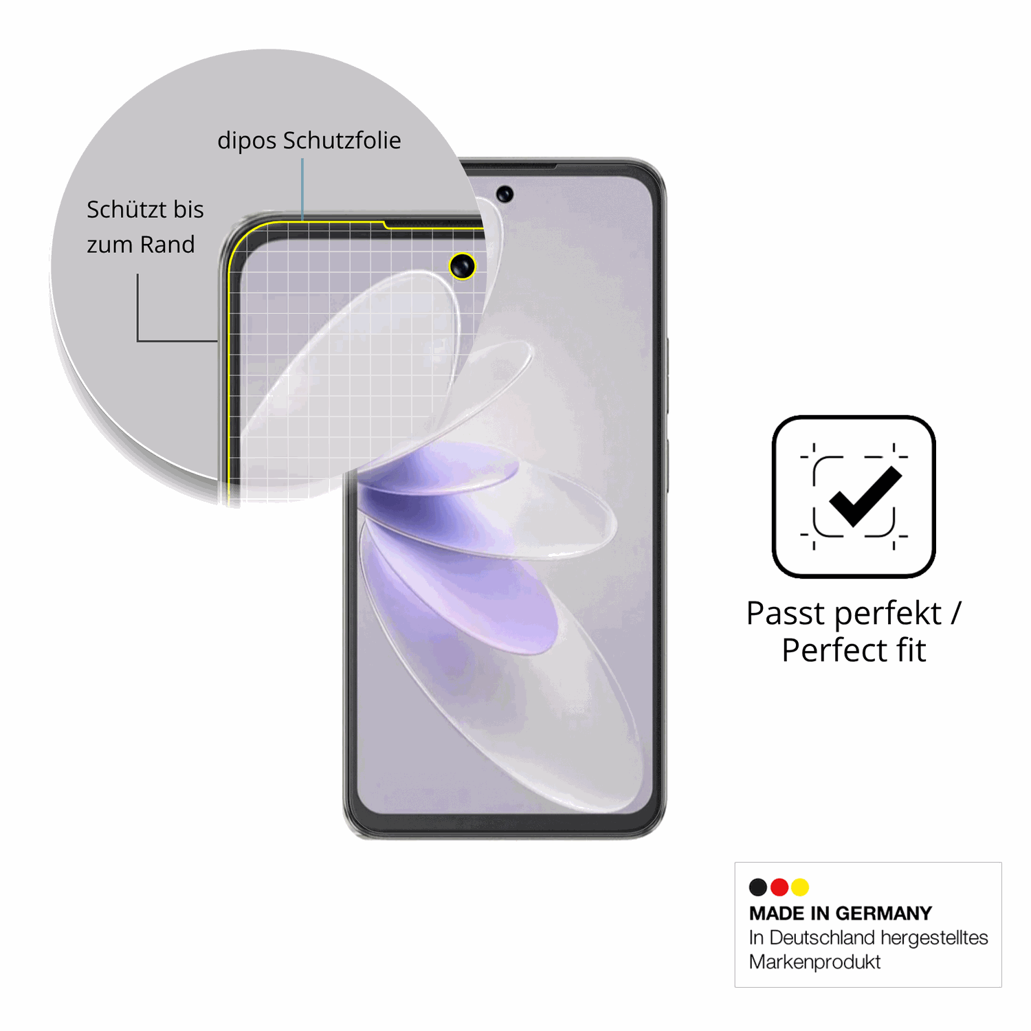 Besonders flexibler Displayschutz mit Anti-Shock-Schicht im Materialmix