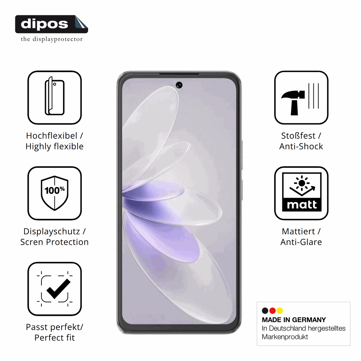 Displayschutz hergestellt in Deutschland, höchste Qualität made in Germany