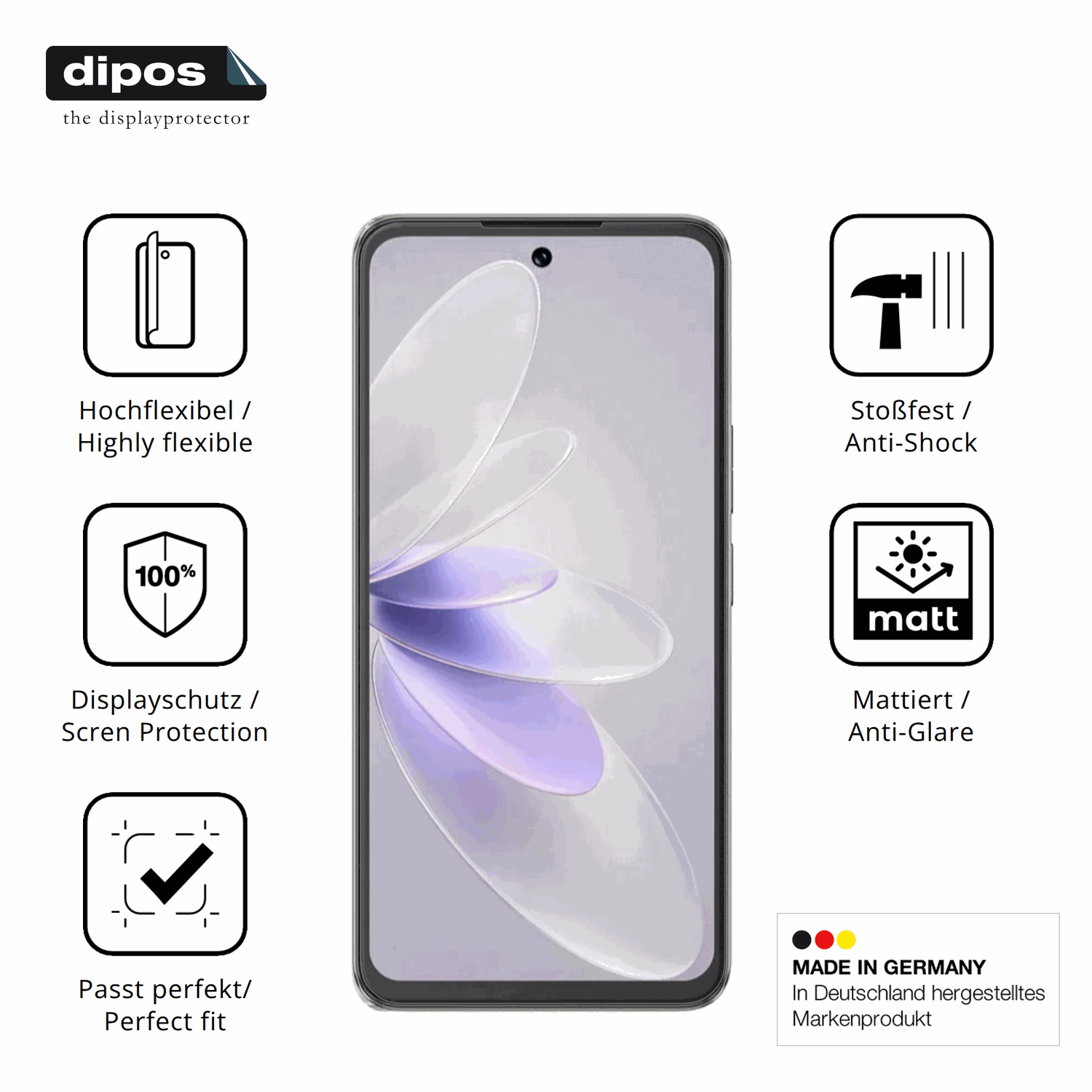 Displayschutz hergestellt in Deutschland, höchste Qualität made in Germany