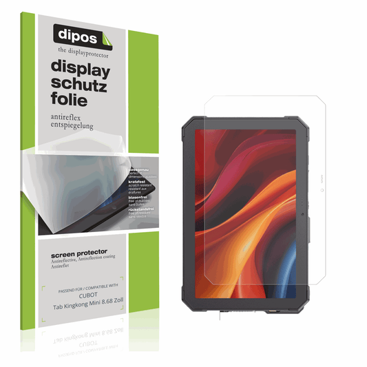Matte Displayschutzfolie von dipos passend für CUBOT Tab Kingkong Mini 8.68 Zoll, präziser Zuschnitt und blasenfrei montiert