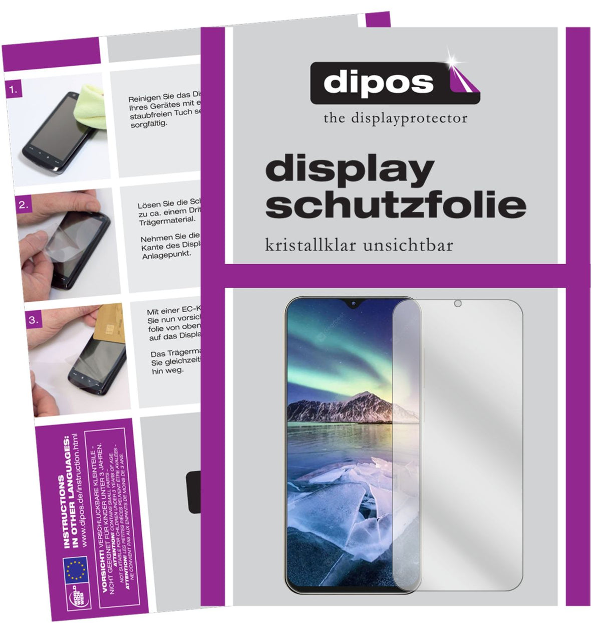 Klare Displayschutzfolie von dipos passend für Cubot X20, präziser Zuschnitt und blasenfrei montiert