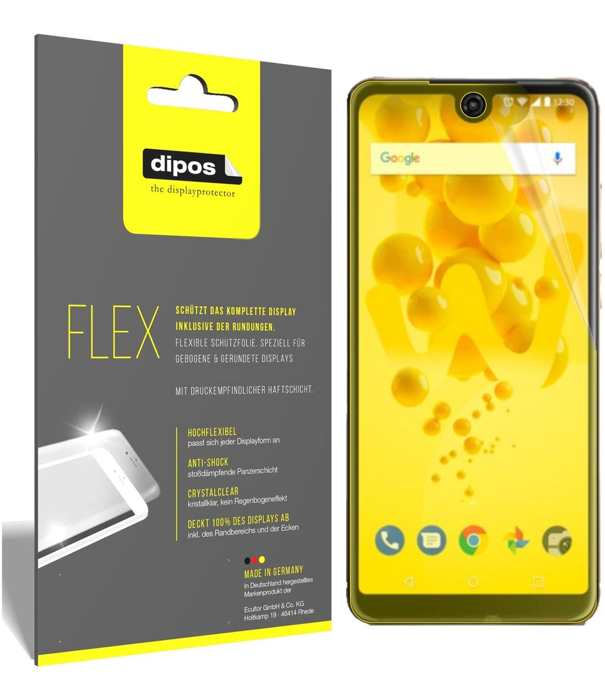 2x 3D Full Cover Schutzfolie für Wiko View 2 Pro