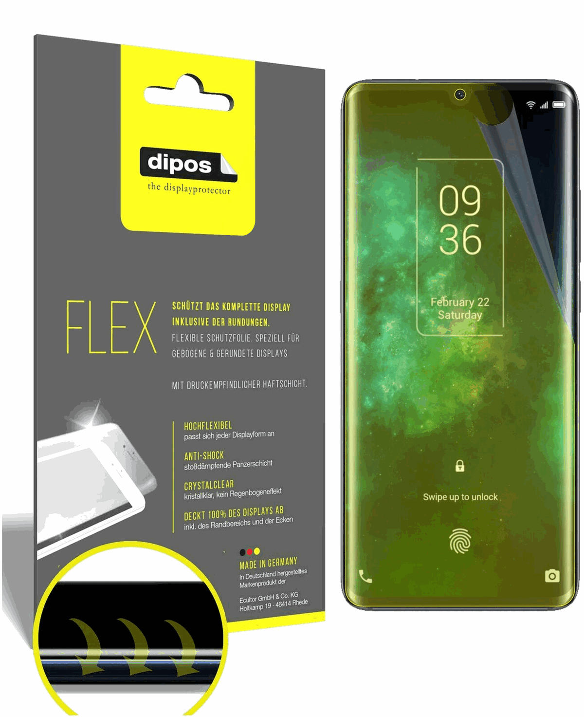2x 3D Full Cover Schutzfolie für TCL 10 Pro