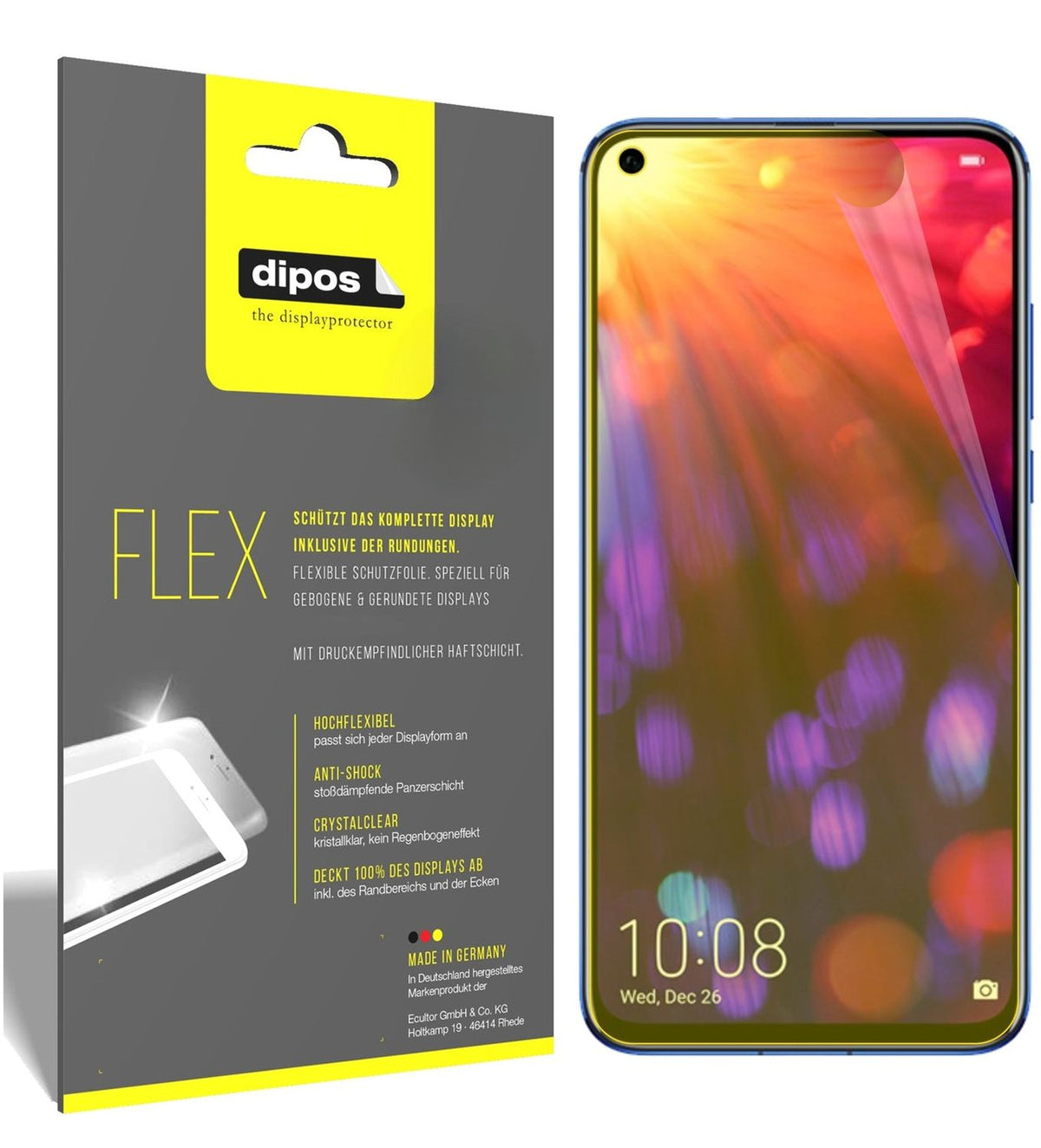 2x 3D Full Cover Schutzfolie für Honor View 20