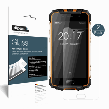 2x 9H Schutzfolie matt für Ulefone Armor 2 Panzerfolie