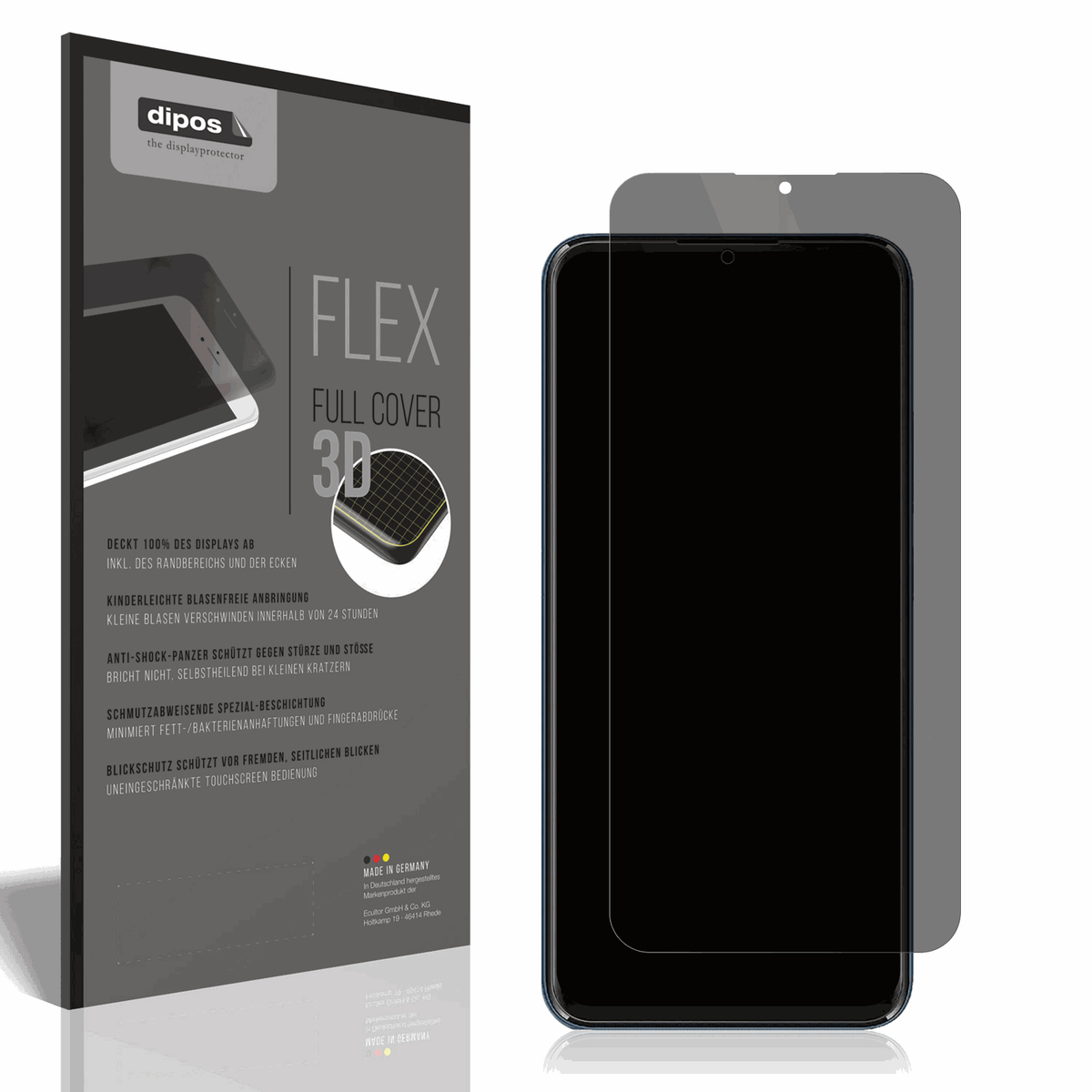 Full Cover Privacy Blickschutzfolie für Mobicel RX17