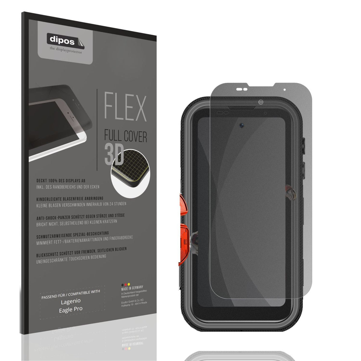 Full Cover Privacy Blickschutzfolie für Lagenio Eagle Pro