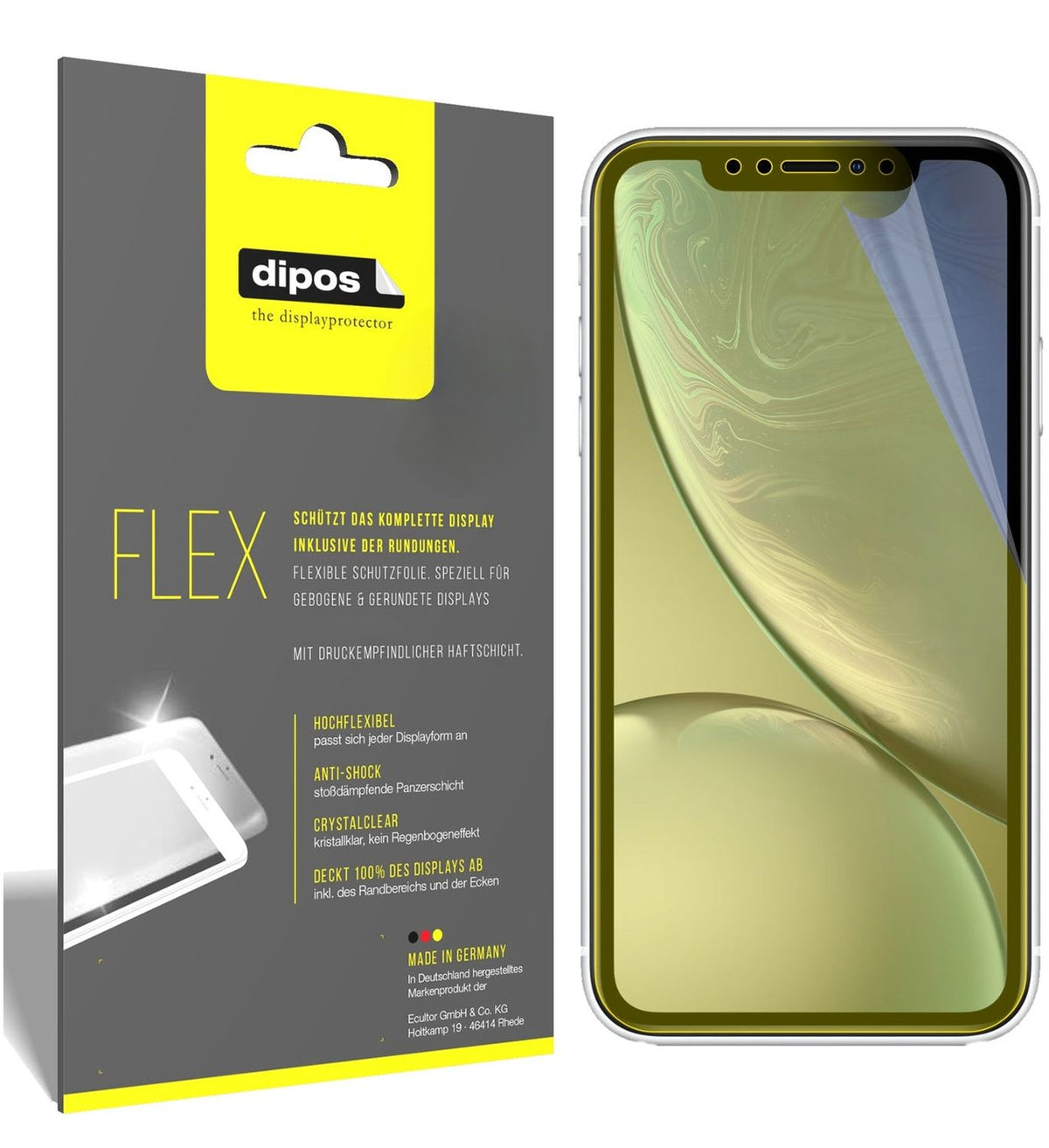 3x 3D Full Cover Schutzfolie für Apple iPhone XR