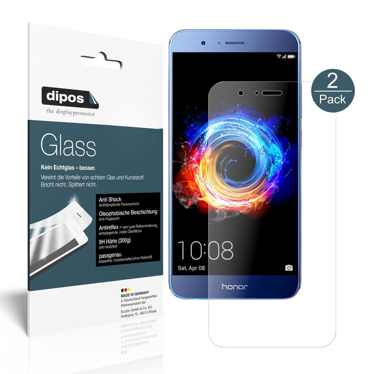 2x 9H Schutzfolie matt für Huawei Honor 8 Pro Panzerfolie