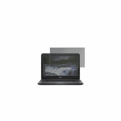 DellLatitude 3310 mit aufgebrachtem dipos Displayschutz, der seitliche Einblicke blockiert