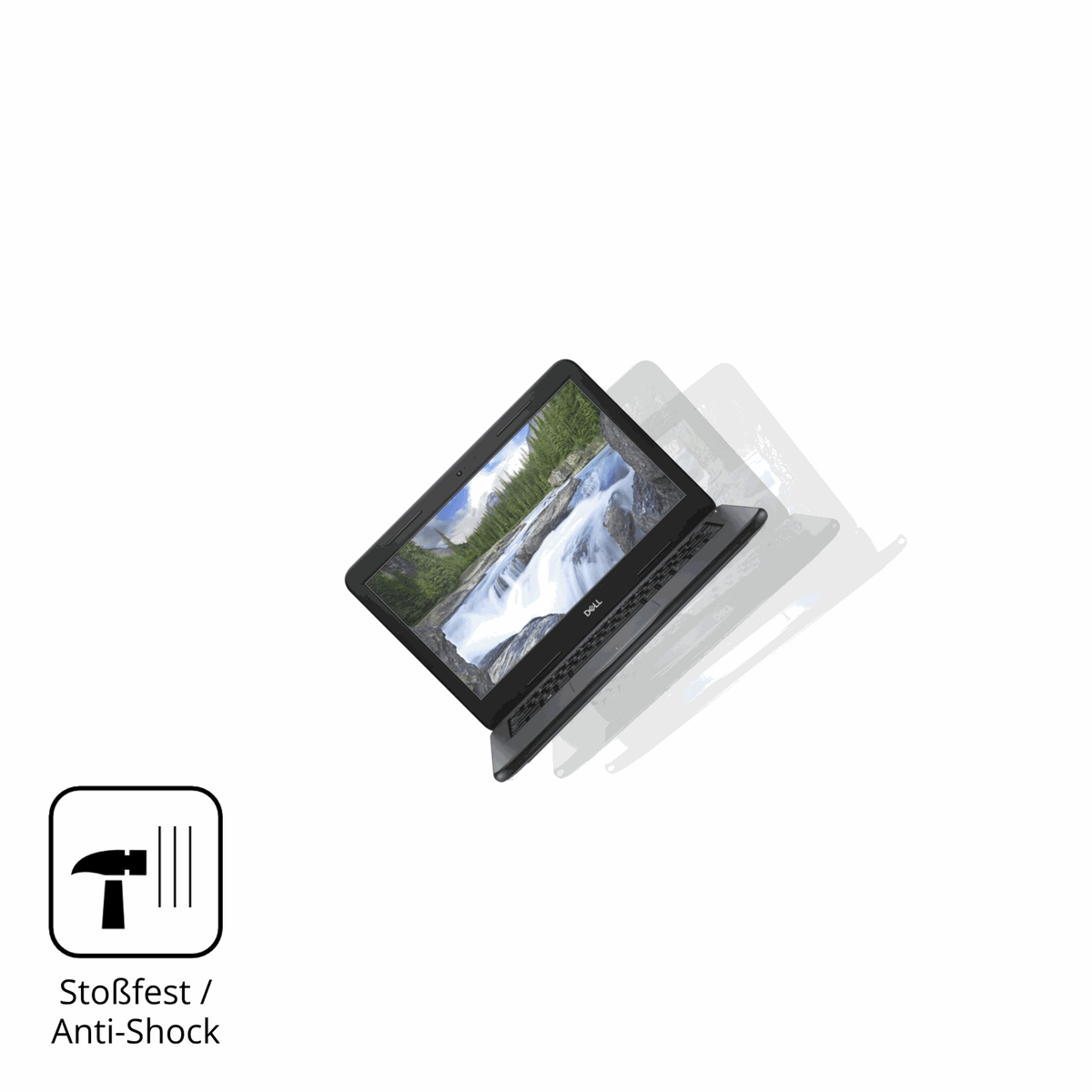 Schutz gegen Kratzer auf dem Dell Latitude 3310 Glas durch Schlüssel, Stöße gegen die Tischkante oder Stürze