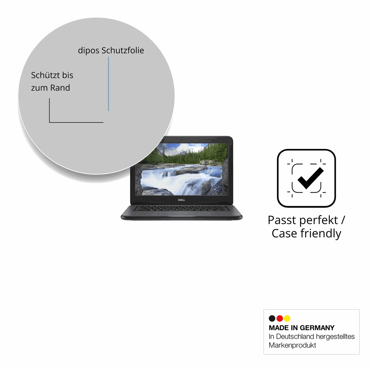 Besonders flexibler Displayschutz mit Anti-Shock-Schicht im Materialmix