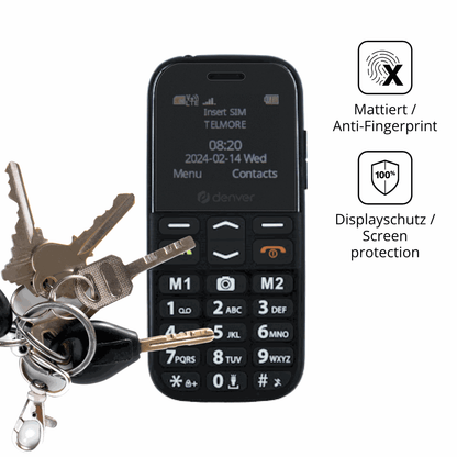 dipos Displayschutz für Denver BAS-18600L, mattierte Oberfläche, Blickschutzfilter und perfekter Passform