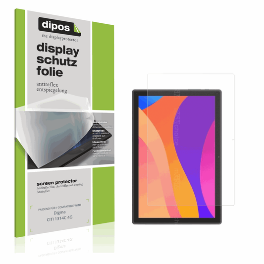 Matte Displayschutzfolie von dipos passend für Digma CITI 1314C 4G, präziser Zuschnitt und blasenfrei montiert
