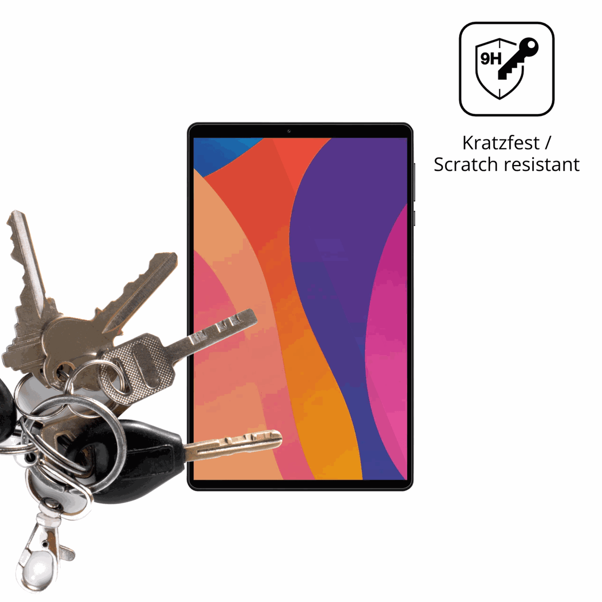 dipos Displayschutz für Digma CITI 1421D 4G, transparente Oberfläche, perfekte Passform auch für die Rundungen