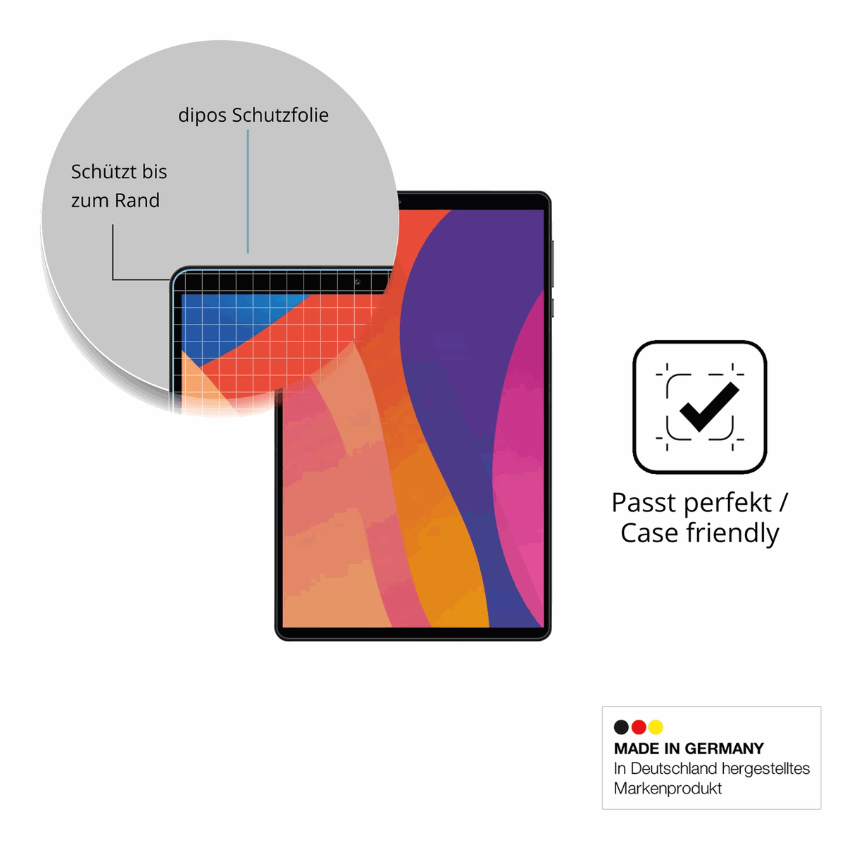 Besonders flexibler Displayschutz mit Anti-Shock-Schicht im Materialmix