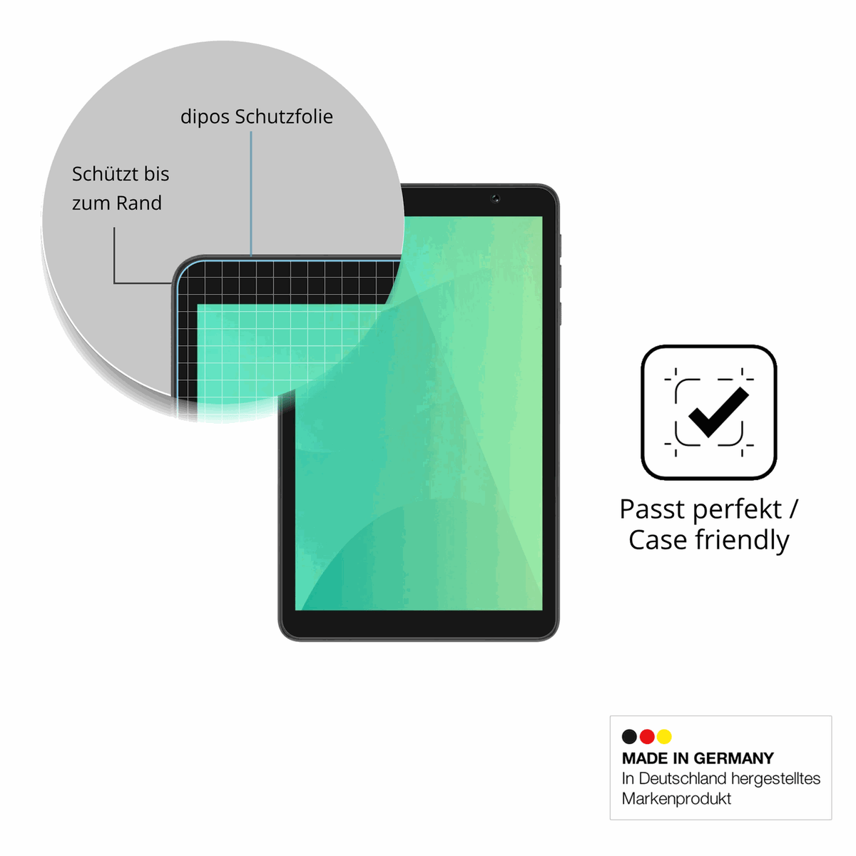 Besonders flexibler Displayschutz mit Anti-Shock-Schicht im Materialmix