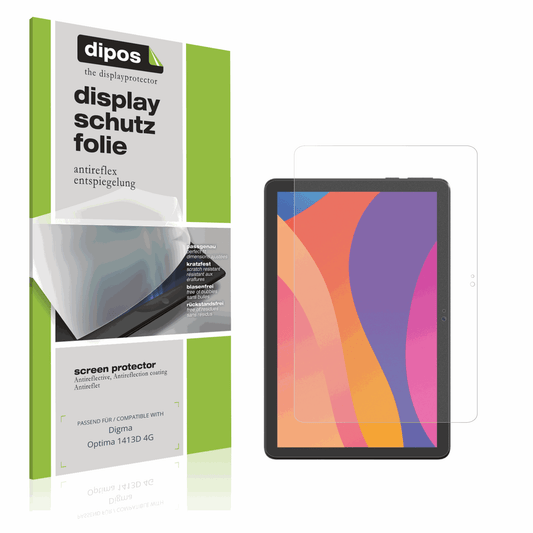 Matte Displayschutzfolie von dipos passend für Digma Optima 1413D 4G, präziser Zuschnitt und blasenfrei montiert