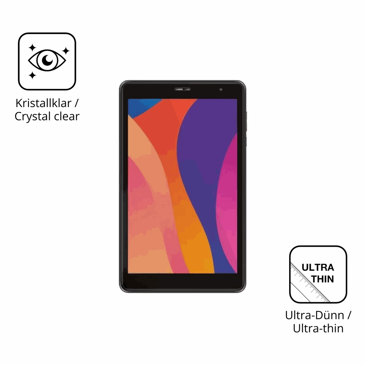 Dünne und klare Folie passend zugeschnitten für Digma Optima 8306C 4G