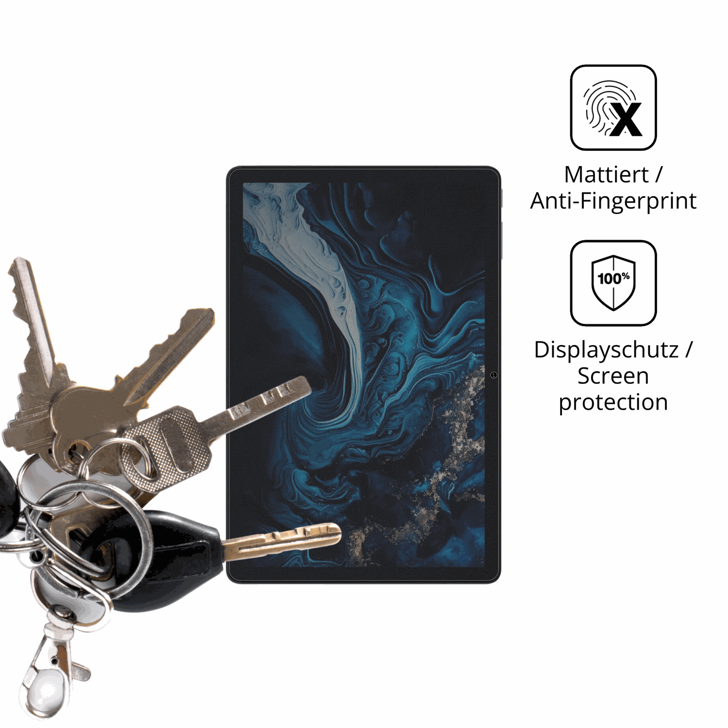 dipos Displayschutz für Digma Pro Infinity, mattierte Oberfläche, Blickschutzfilter und perfekter Passform