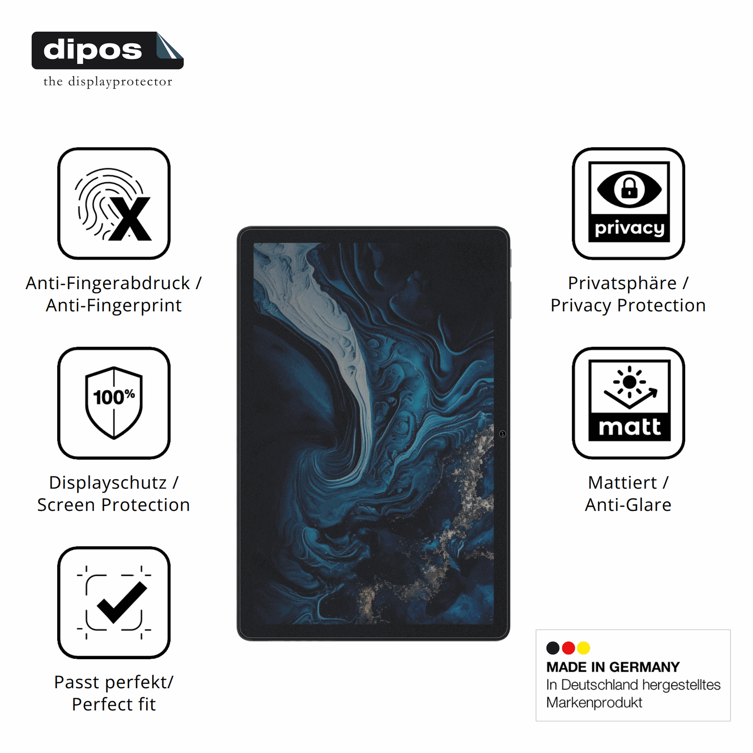 Privatsphäre-Schutz durch Sichtschutz-Folie passend zugeschnitten für Digma Pro Infinity