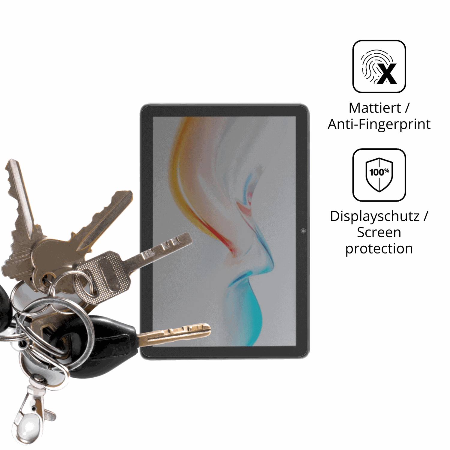 dipos Displayschutz für Digma Pro Quantum, mattierte Oberfläche, Blickschutzfilter und perfekter Passform