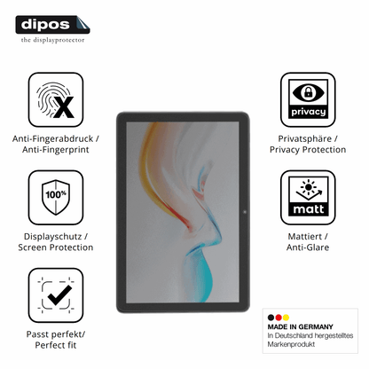 Privatsphäre-Schutz durch Sichtschutz-Folie passend zugeschnitten für Digma Pro Quantum