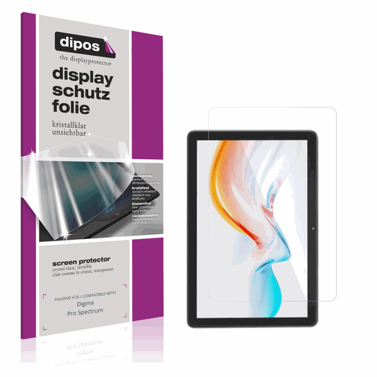 Klare Displayschutzfolie von dipos passend für Digma Pro Spectrum, präziser Zuschnitt und blasenfrei montiert