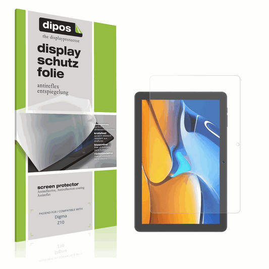 Matte Displayschutzfolie von dipos passend für Digma Z10, präziser Zuschnitt und blasenfrei montiert