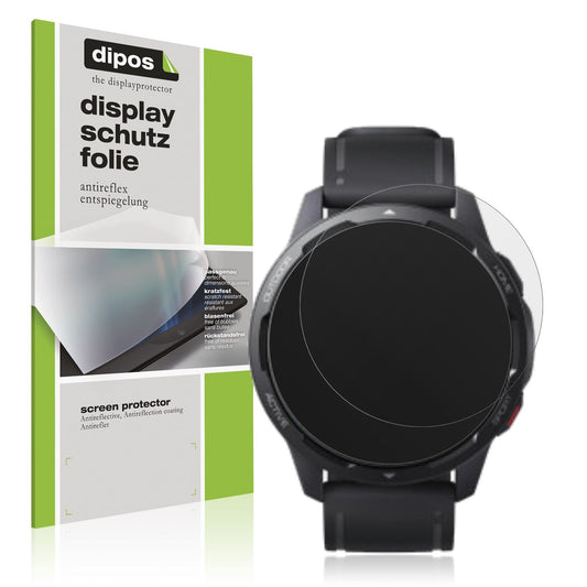 Matte Displayschutzfolie von dipos passend für Xiaomi Watch S1 Active, präziser Zuschnitt und blasenfrei montiert