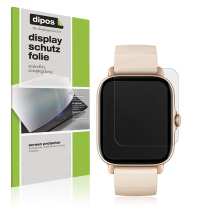 Matte Displayschutzfolie von dipos passend für Amazfit GTS 3, präziser Zuschnitt und blasenfrei montiert