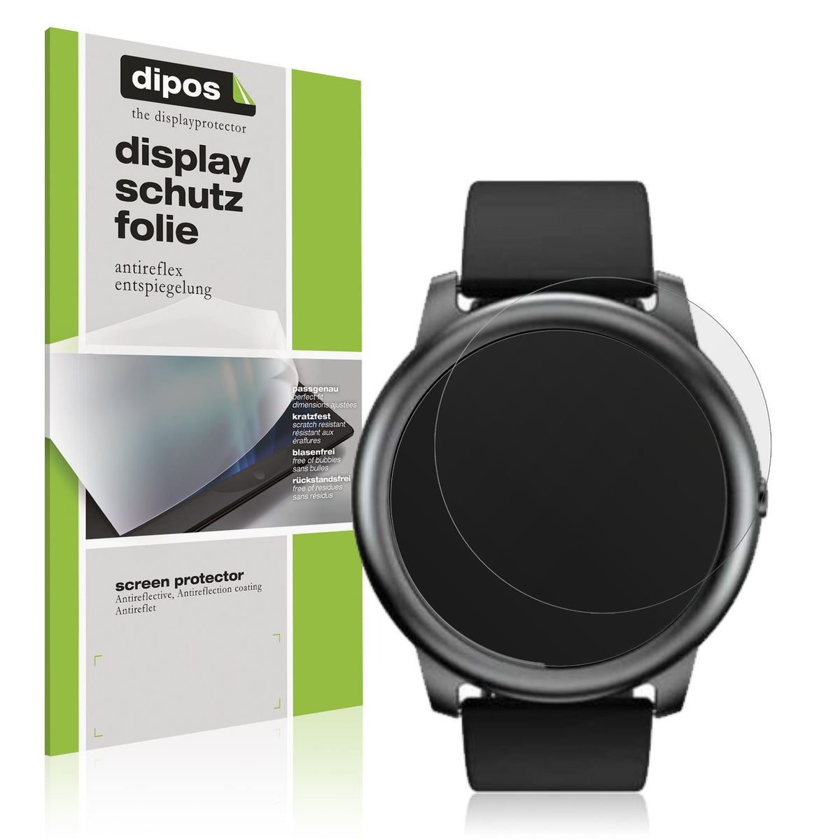 Matte Displayschutzfolie von dipos passend für Haylou LS05S, präziser Zuschnitt und blasenfrei montiert