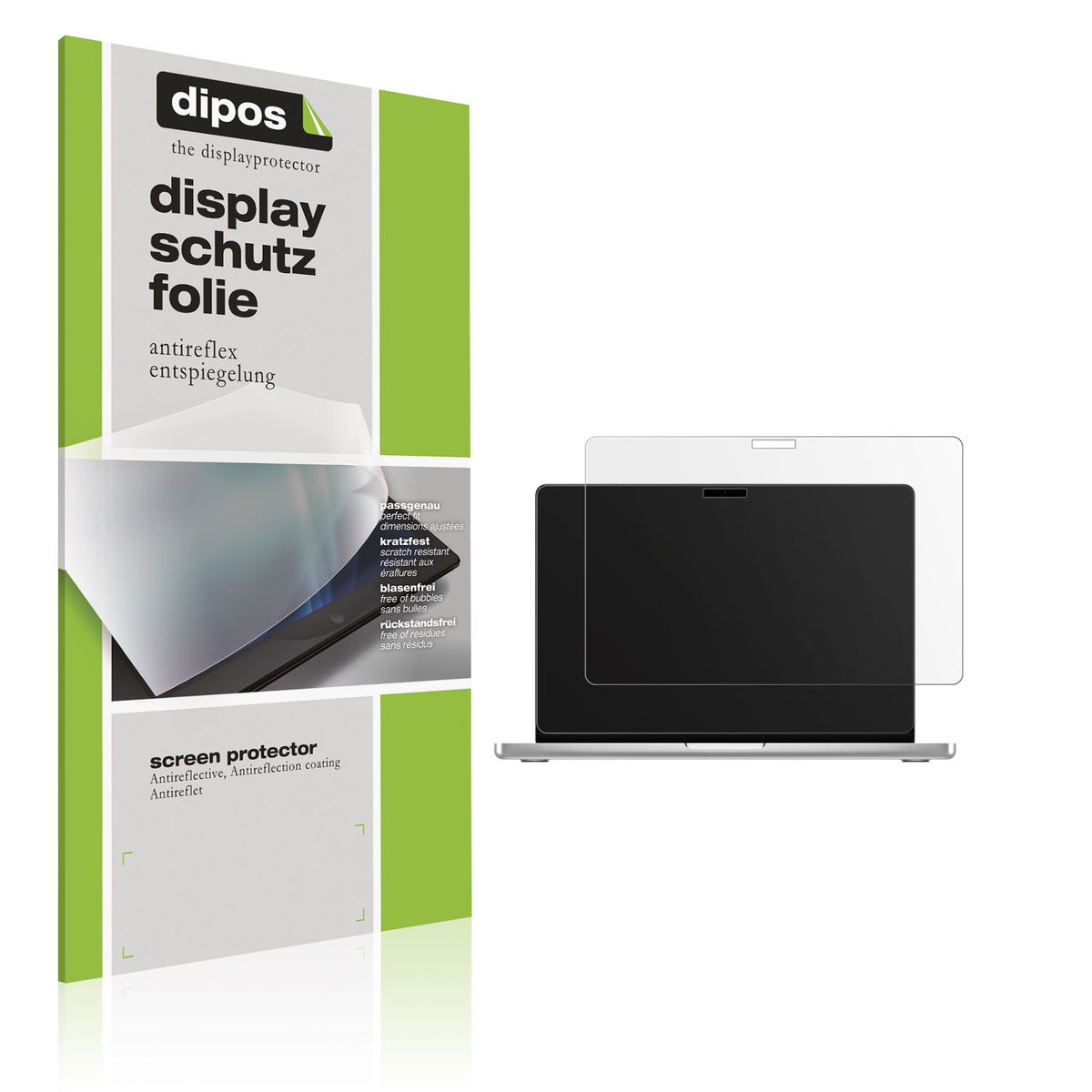 2x Schutzfolie matt für MacBook Pro M4 14 Zoll 2024 Display-Schutzfolie