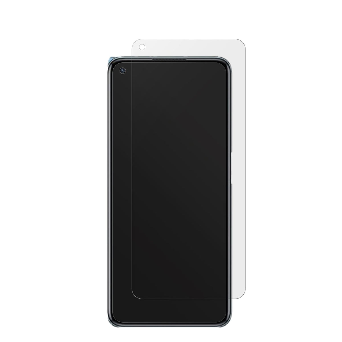 OppoK10 5G mit aufgebrachter dipos Displayschutzfolie, die lästige Fingerabdrücke minimiert