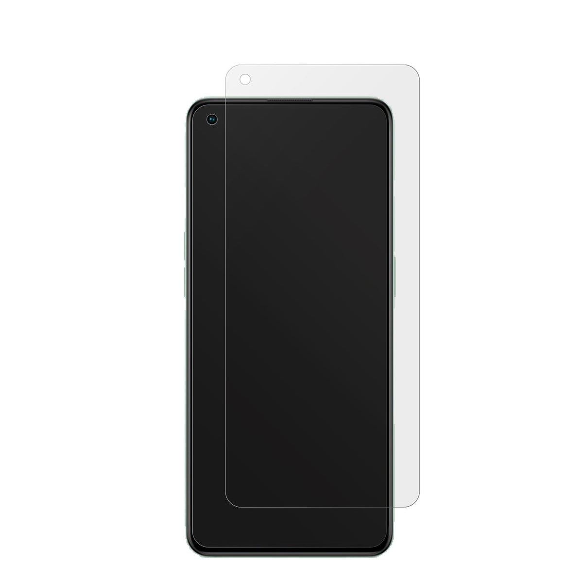 OppoReno8 Lite mit aufgebrachter dipos Displayschutzfolie, die lästige Fingerabdrücke minimiert