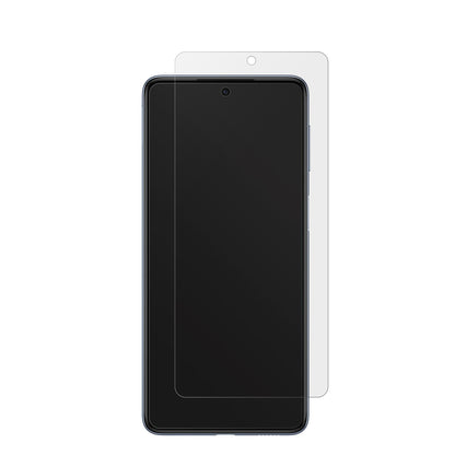 SamsungGalaxy M53 5G mit aufgebrachter dipos Displayschutzfolie, die lästige Fingerabdrücke minimiert