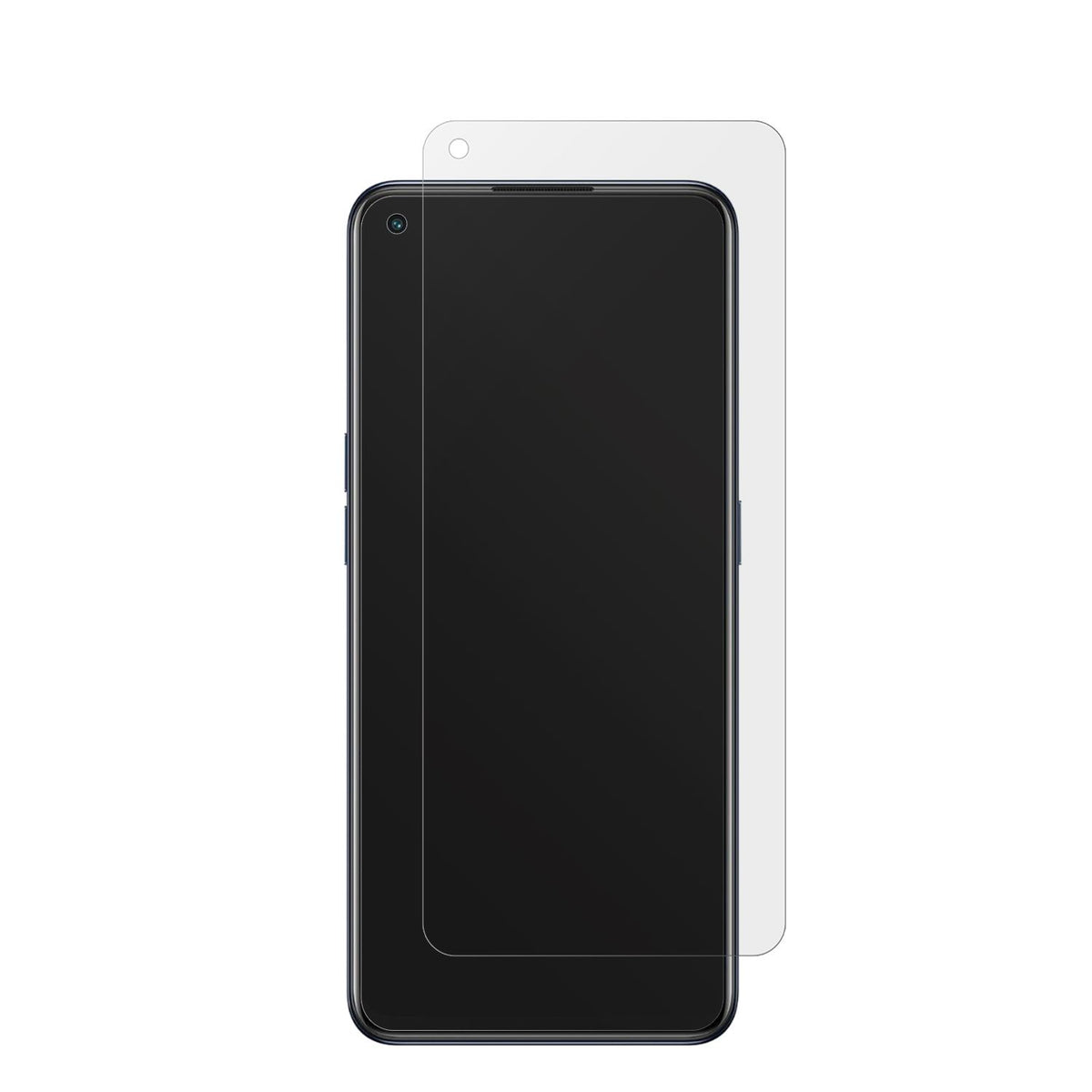 OPPOReno7 4G mit aufgebrachter dipos Displayschutzfolie, die lästige Fingerabdrücke minimiert